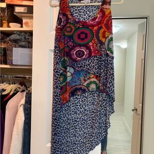Colorful Boho High/Low Top